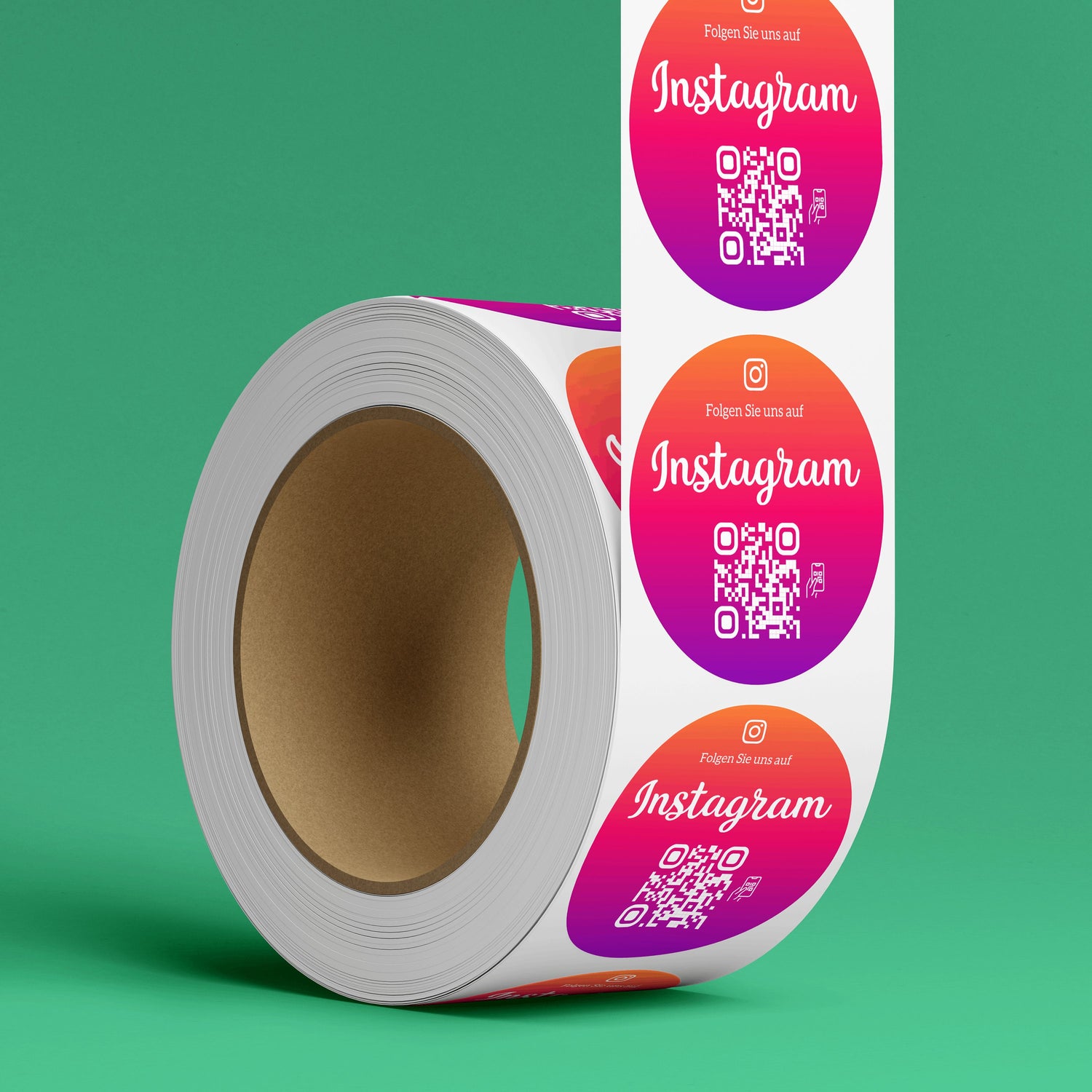 Instagram Follower QR-Code Sticker - Personalisierte Etiketten auf Rolle 2 - ReviewMe
