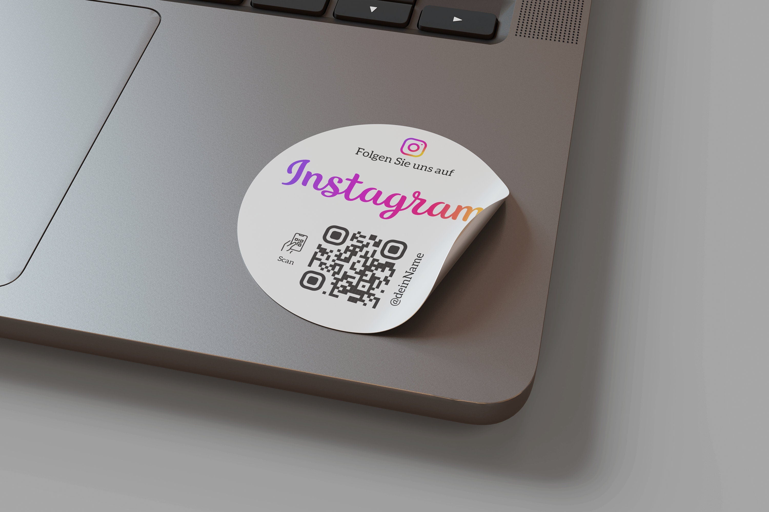 Instagram Follower QR-Code Sticker - Personalisierte Etiketten auf Rolle 1 - ReviewMe