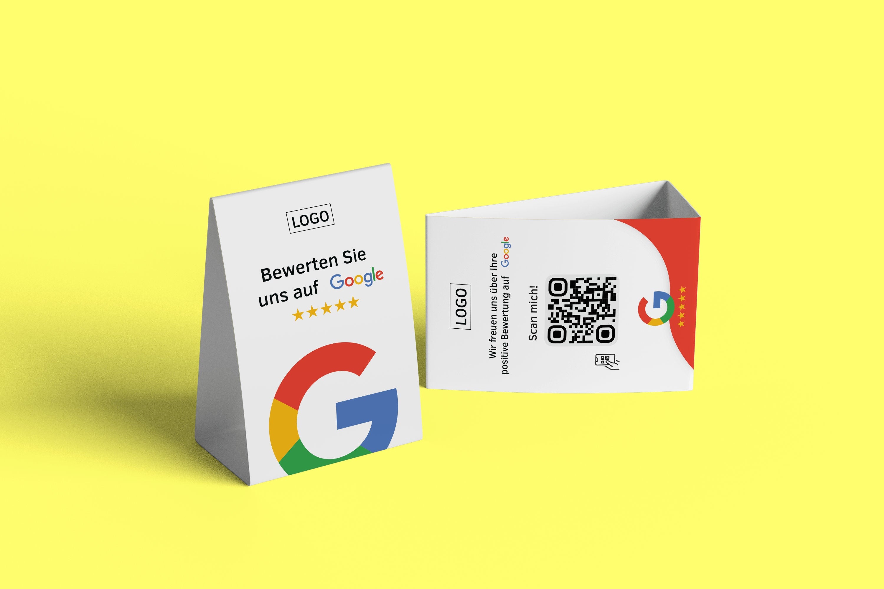 Tischaufsteller Bewerten Sie uns auf Google - Playful - ReviewMe