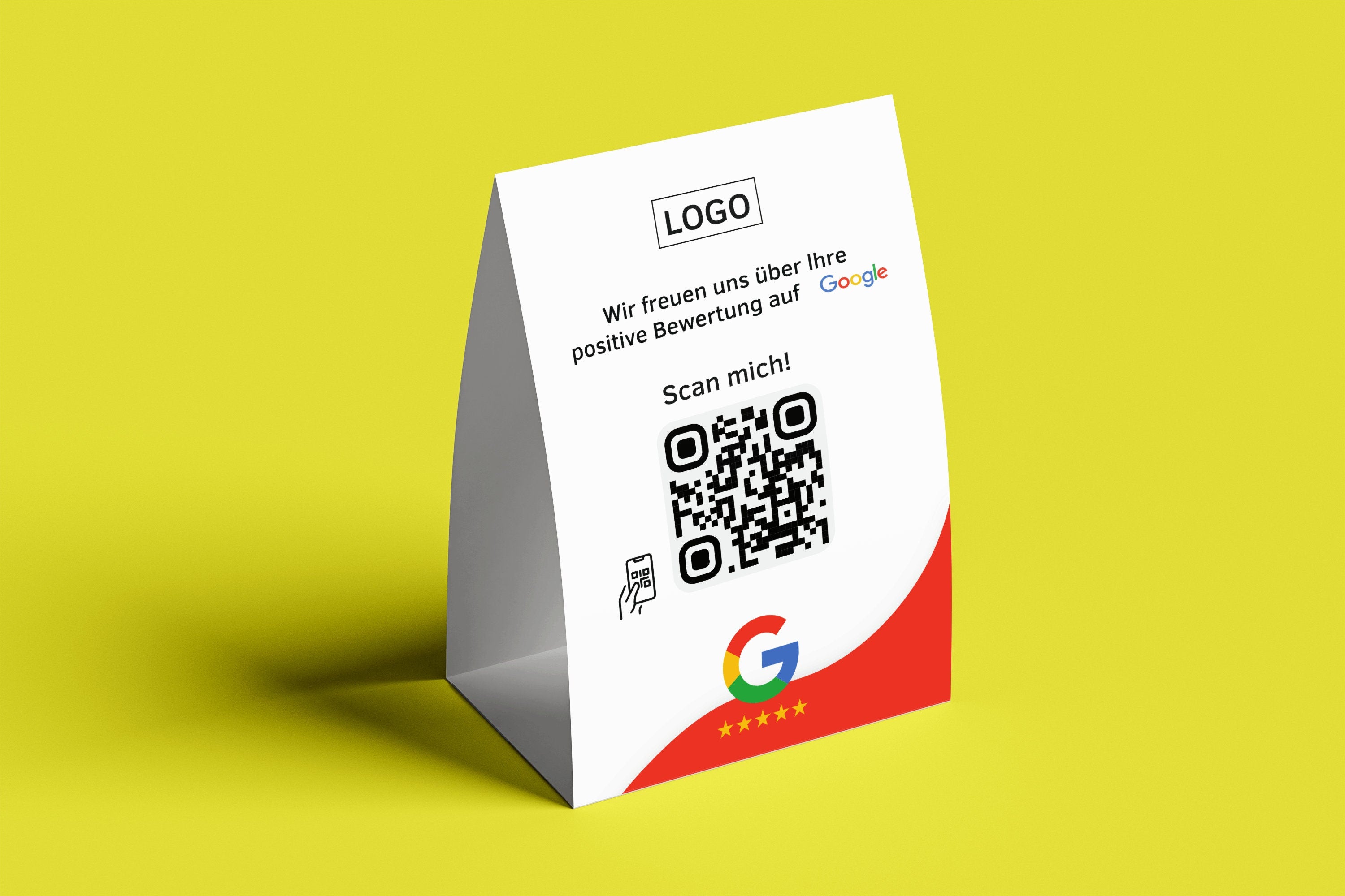 Tischaufsteller Bewerten Sie uns auf Google - Playful - ReviewMe