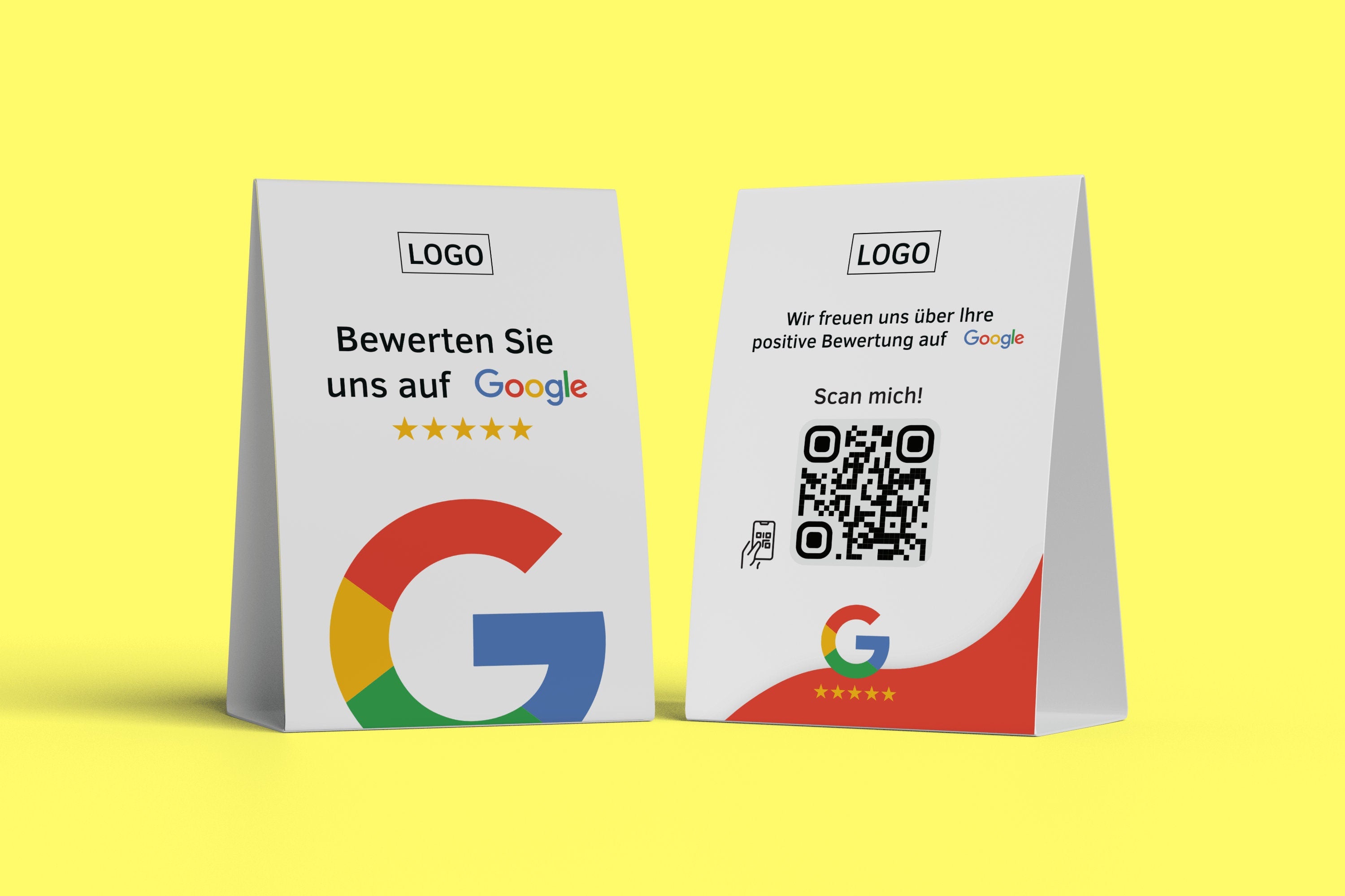 Tischaufsteller Bewerten Sie uns auf Google - Playful - ReviewMe