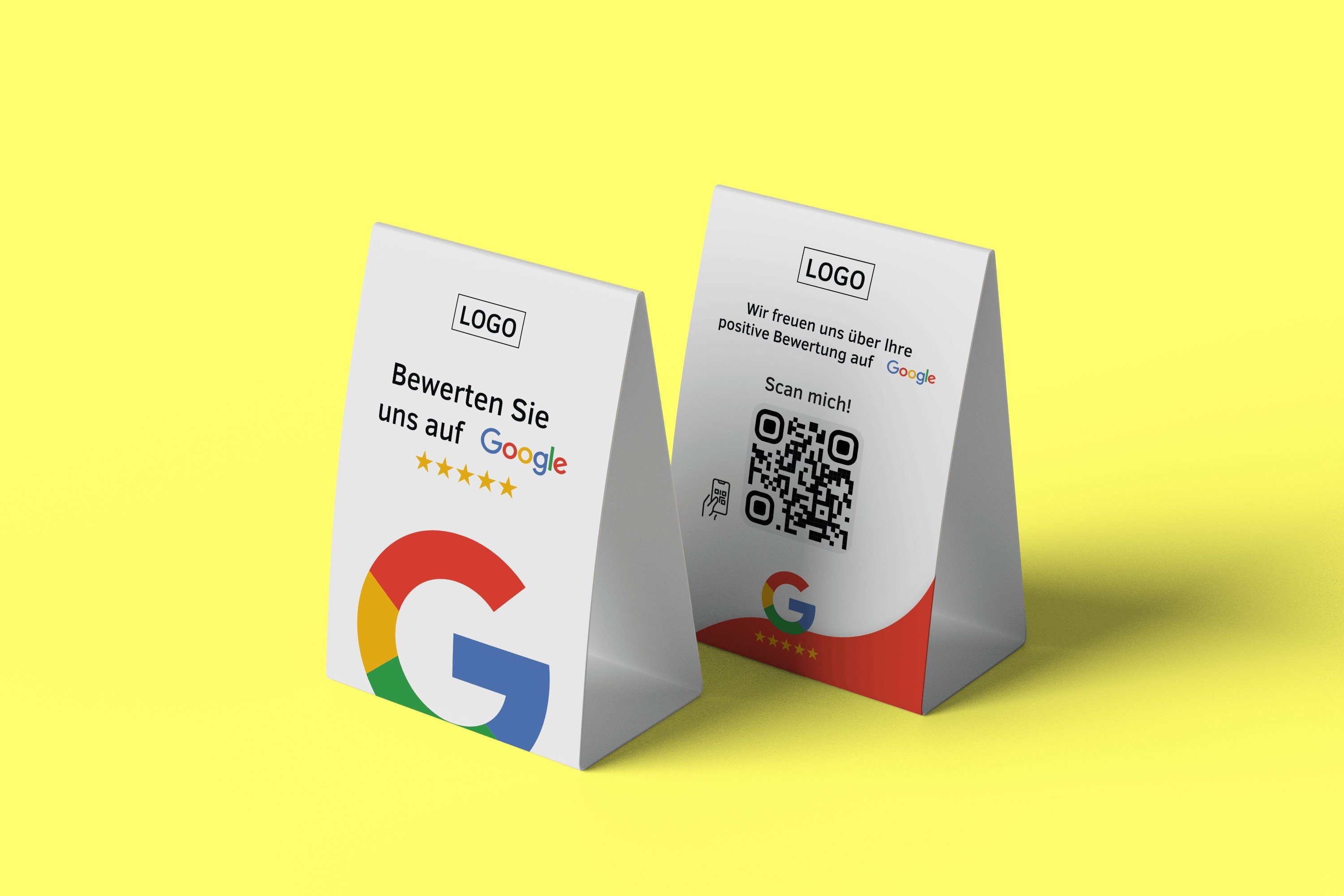 Tischaufsteller Bewerten Sie uns auf Google - Playful - ReviewMe