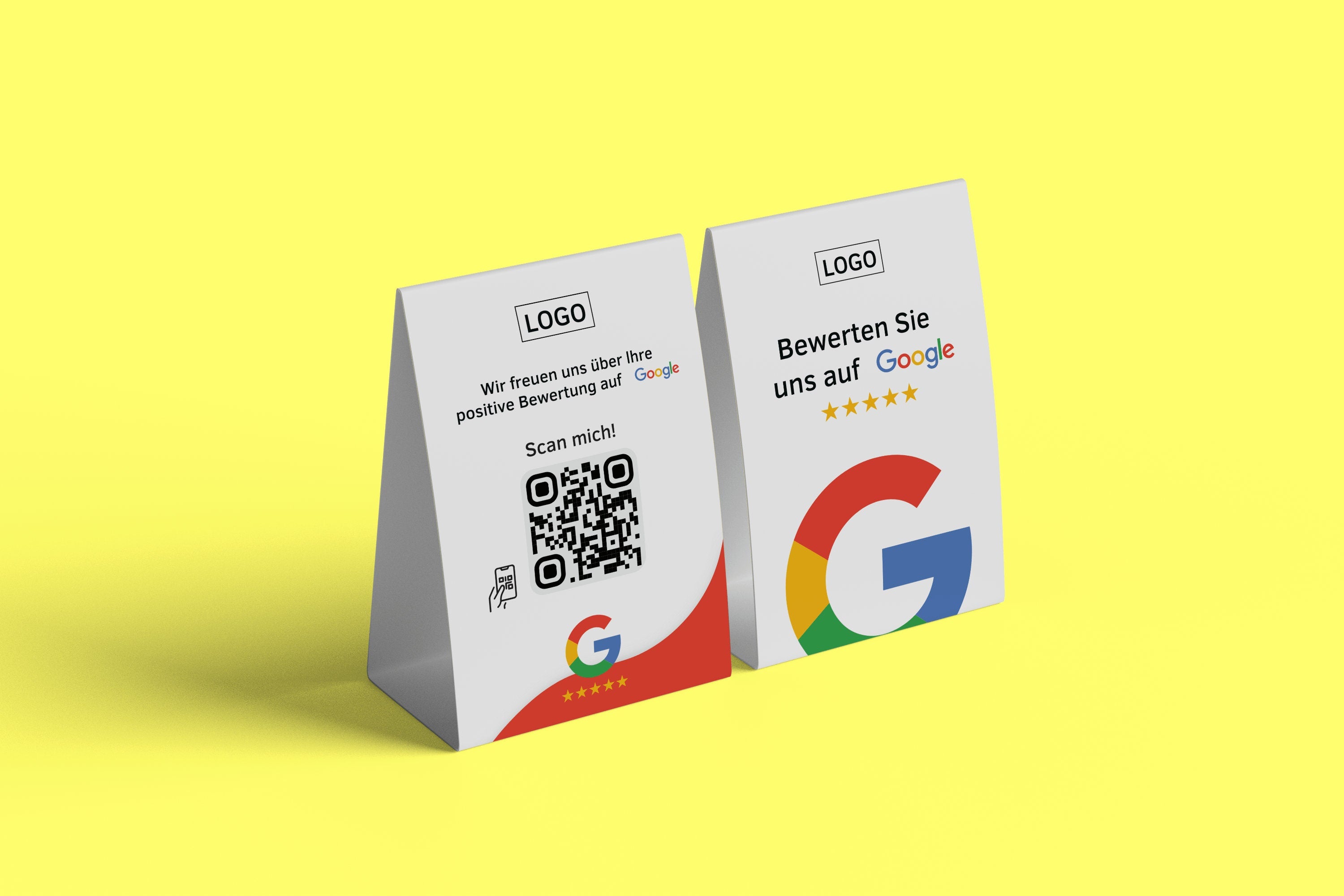 Tischaufsteller Bewerten Sie uns auf Google - Playful - ReviewMe