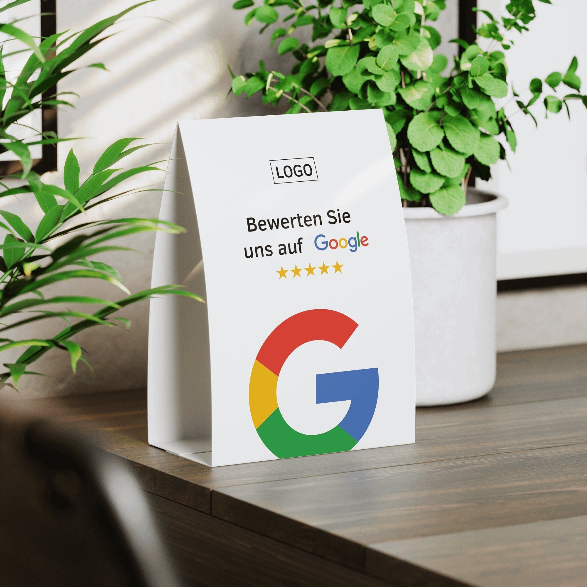 Tischaufsteller Bewerten Sie uns auf Google - Playful - ReviewMe