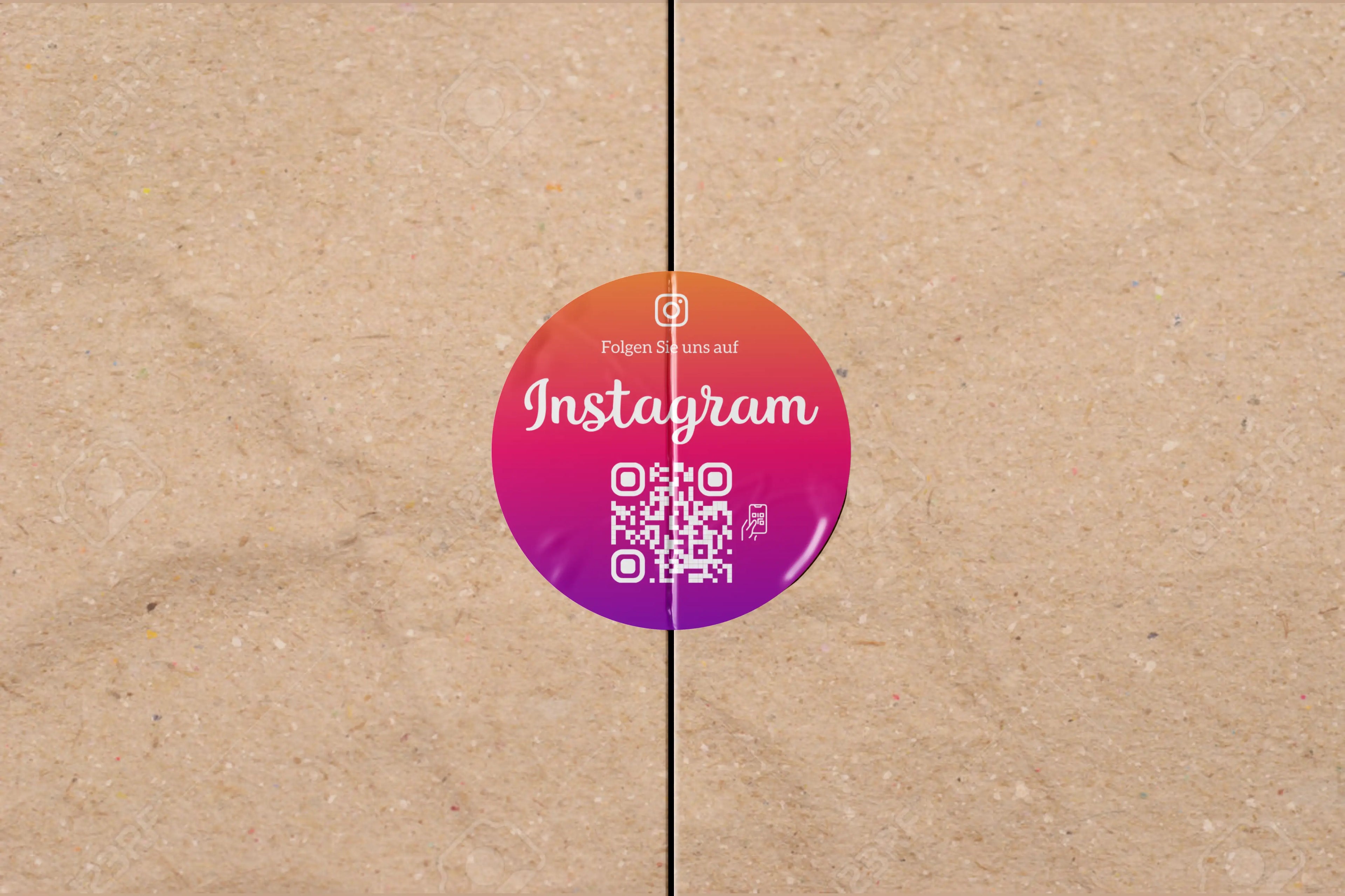 Instagram Follower QR-Code Sticker - Personalisierte Etiketten auf Rolle 2 - ReviewMe