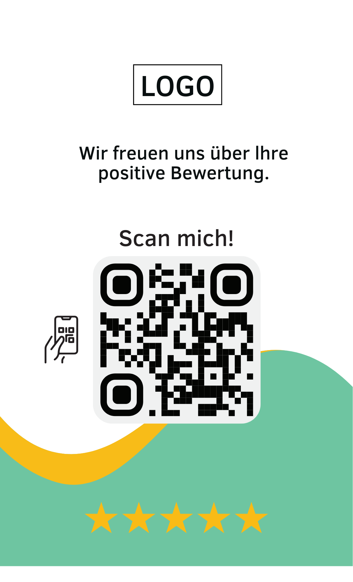 Tischaufsteller Bewerten Sie uns auf Jameda - Grün - ReviewMe