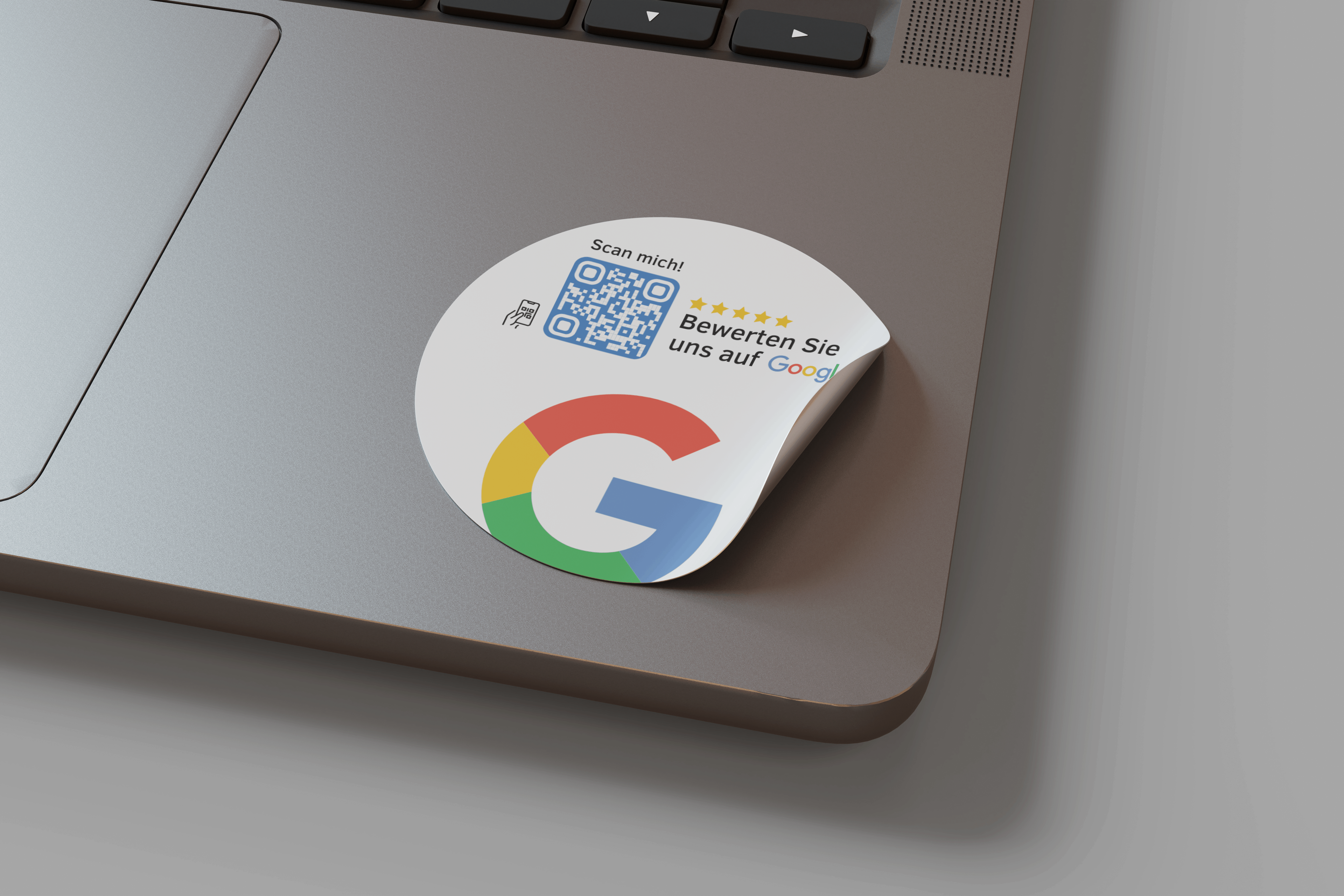 Google Bewertung QR-Code Sticker - Personalisierte Etiketten auf Rolle Weiß 1