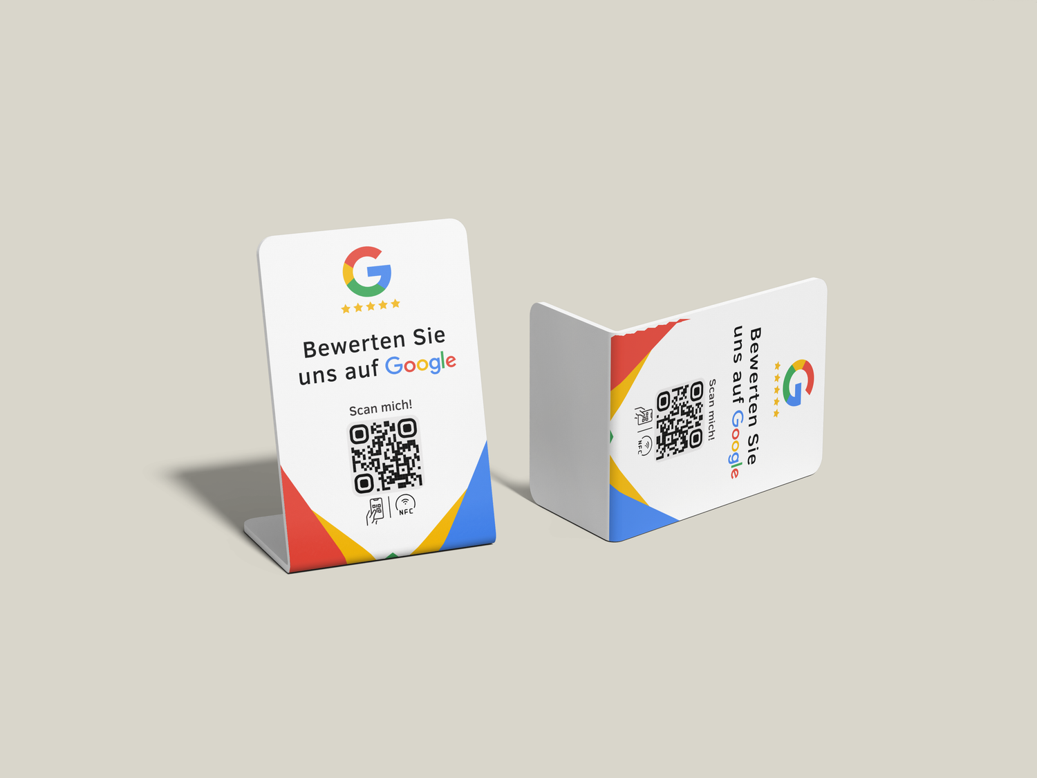 Google Bewertung QR-Code NFC Aufsteller Variante 3