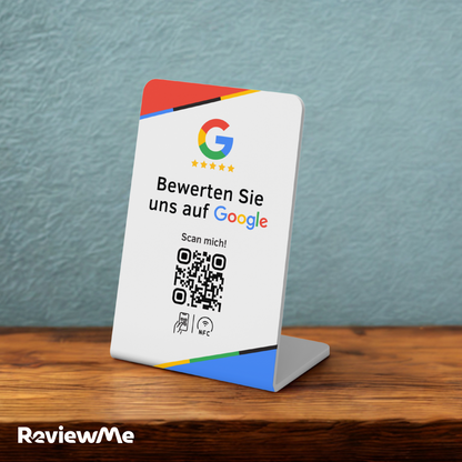 Google Bewertung QR-Code NFC Aufsteller Variante 2