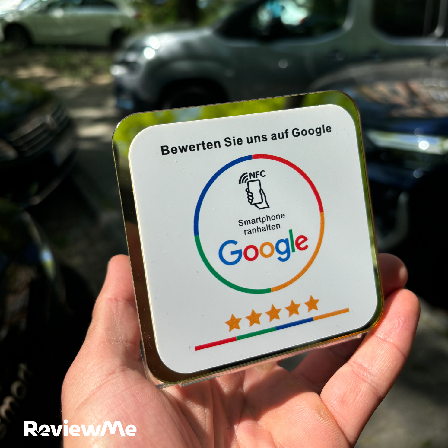 Acryl NFC-Aufsteller mit QR für Google Bewertungen