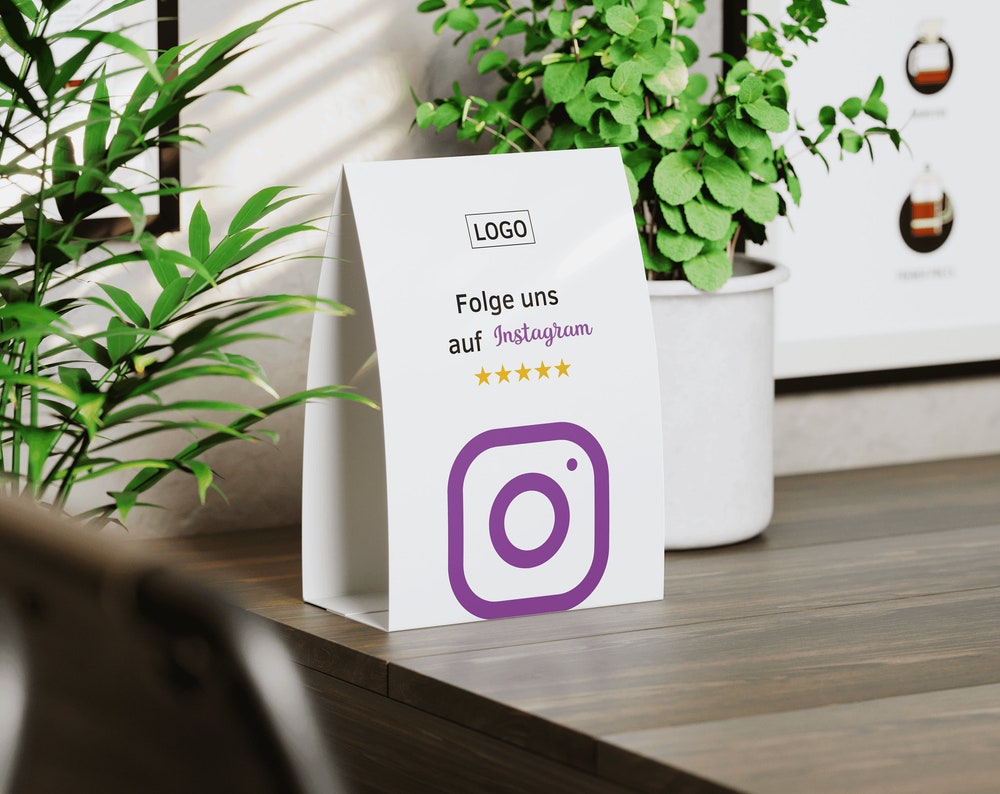 NOUVEAU - support de table Évaluez-nous sur Jameda - ReviewMe