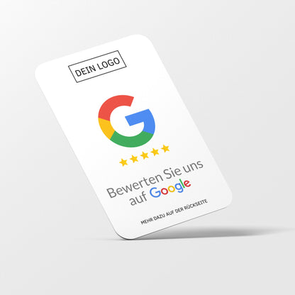 Bewertungskarten mit Logo für Google Bewertung mit QR-Code