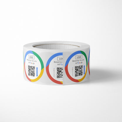 🇬🇧 Englisch - Google Bewertung Logo QR-Code Sticker