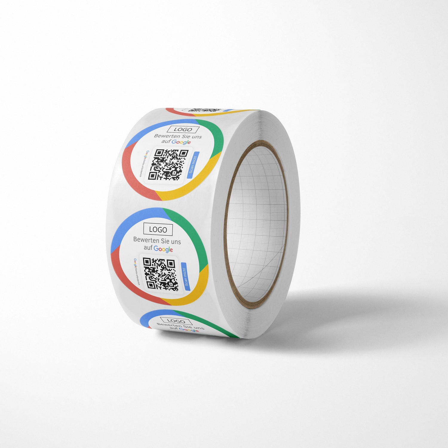 Google Bewertung Logo QR-Code Sticker - Personalisierte Etiketten auf Rolle