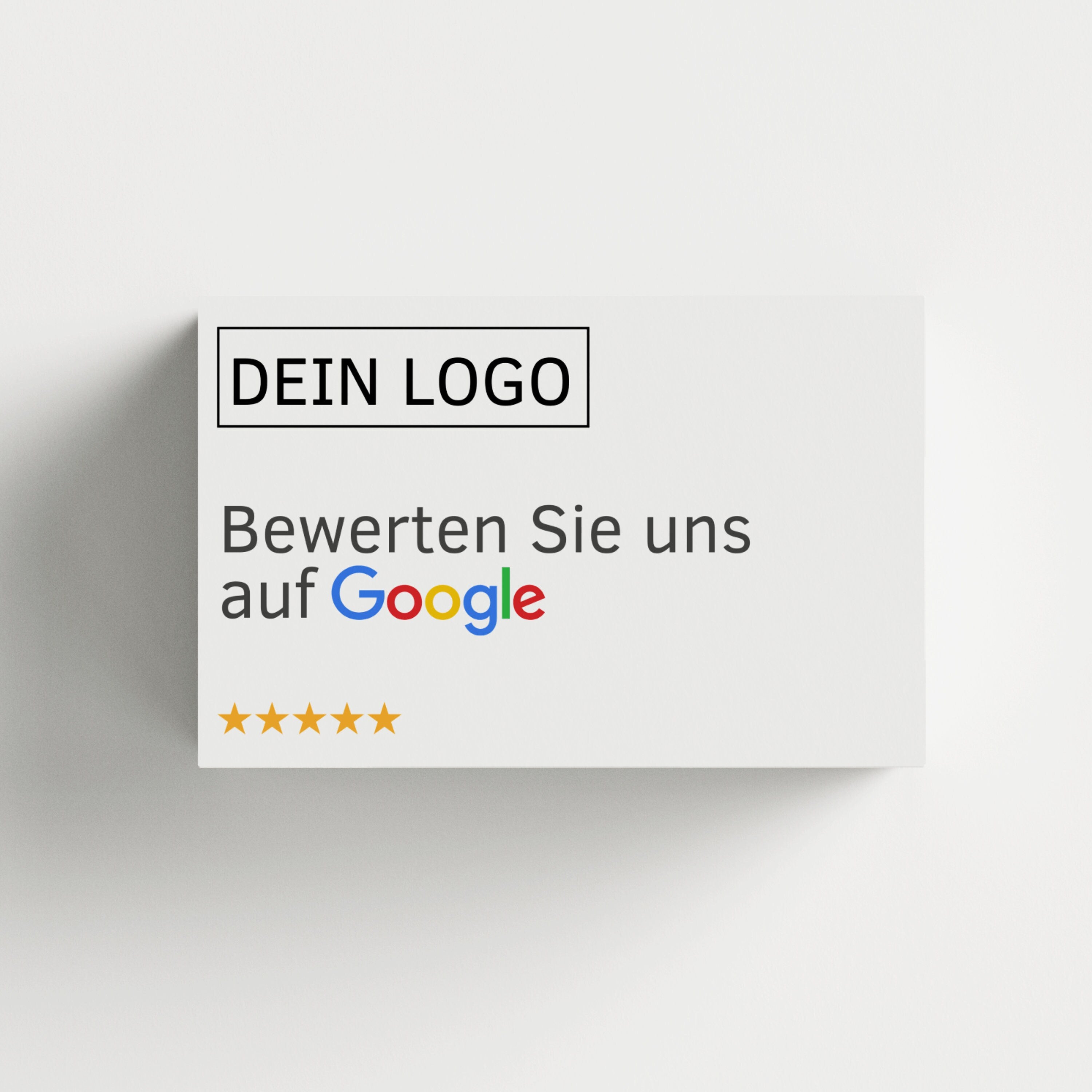 Bewertungskarten für Google mit QR-Code Klassisch