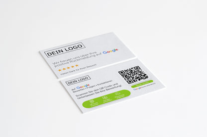 Bewertungskarten für Google mit QR-Code Icon Style