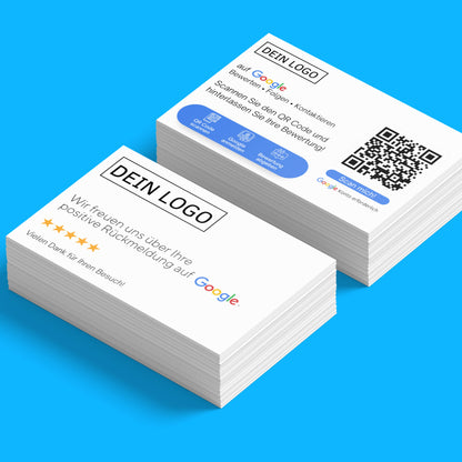 Bewertungskarten für Google mit QR-Code Icon Style