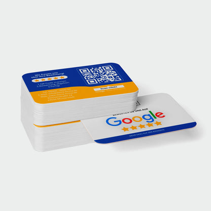 Bewertungskarten Visitenkarten QR Code Google Review, Feedback Karten