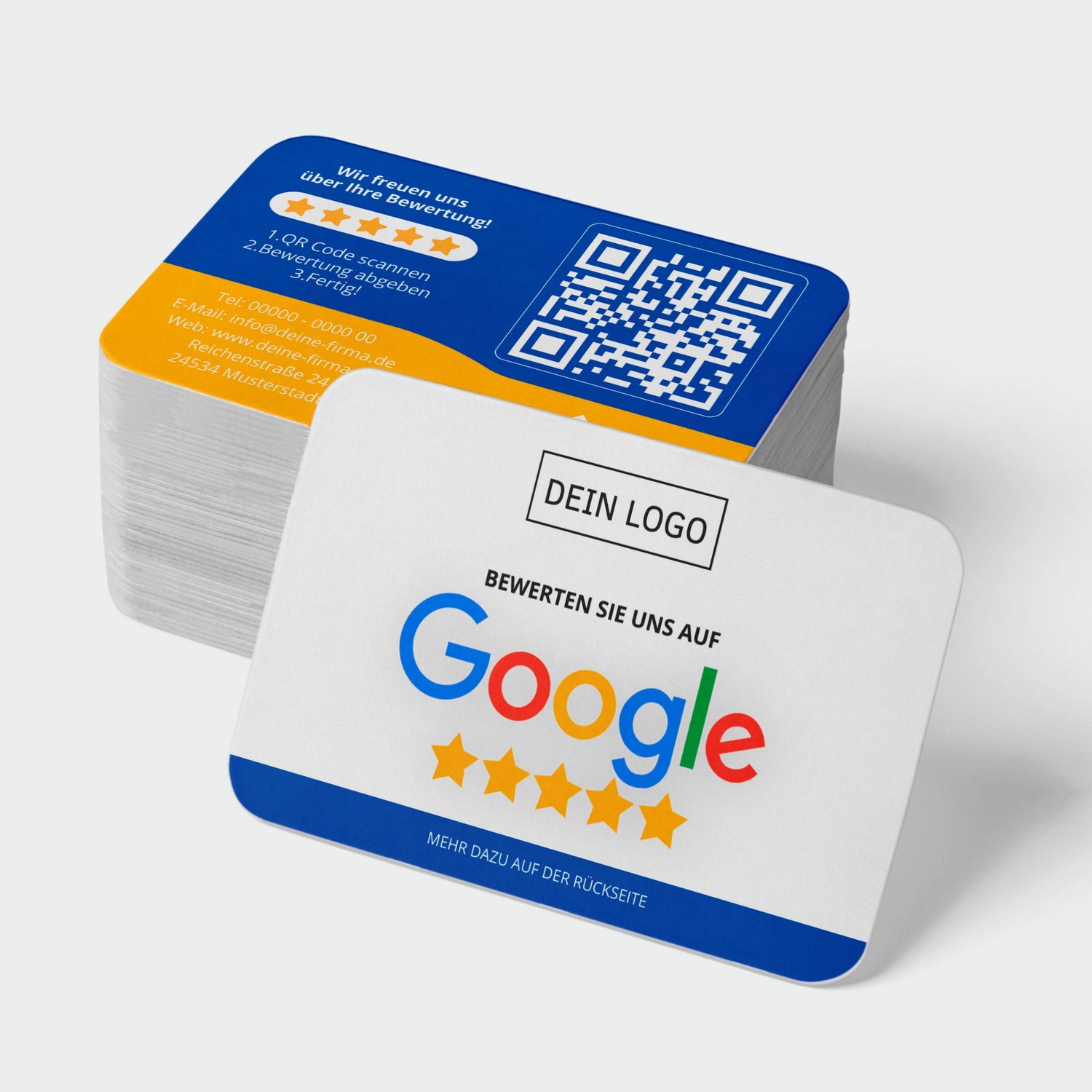 Bewertungskarten Visitenkarten QR Code Google Review, Feedback Karten