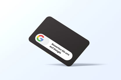 Google Bewertungskarten Schwarz mit QR-Code