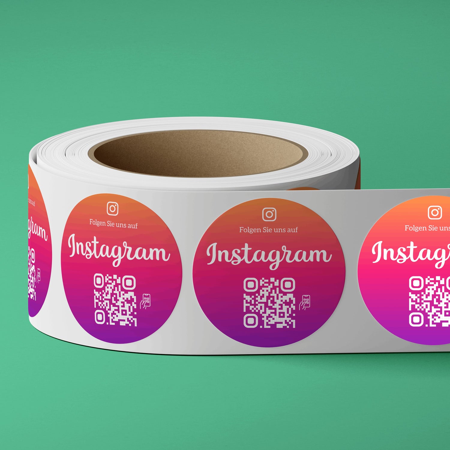 Instagram Follower QR-Code Sticker - Personalisierte Etiketten auf Rolle 2