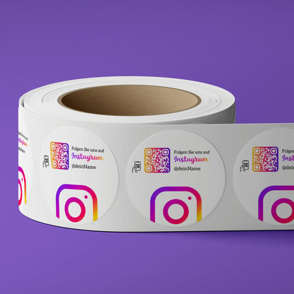 Instagram Follower QR-Code Sticker - Personalisierte Etiketten auf Rolle 4