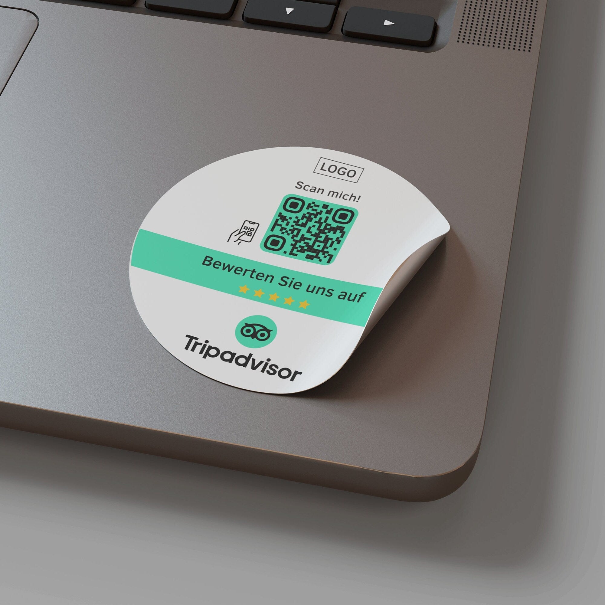 Tripadvisor Bewertung QR-Code Sticker - Personalisierte Etiketten auf Rolle