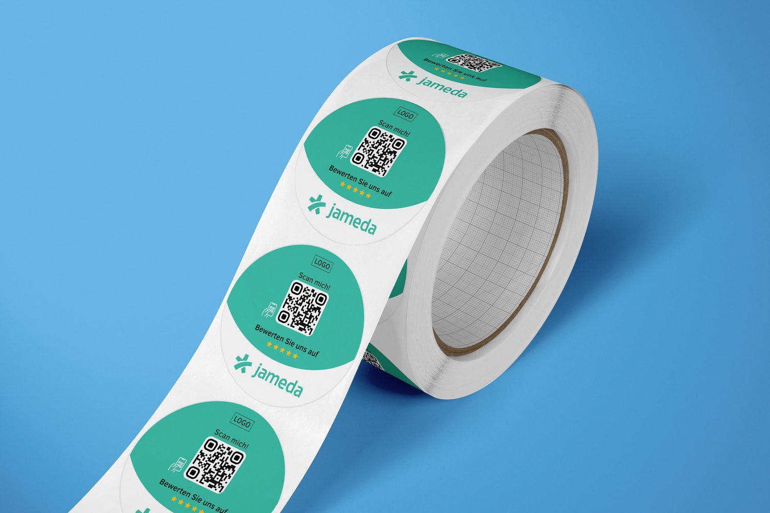 Jameda Bewertung QR-Code Sticker - Personalisierte Etiketten auf Rolle