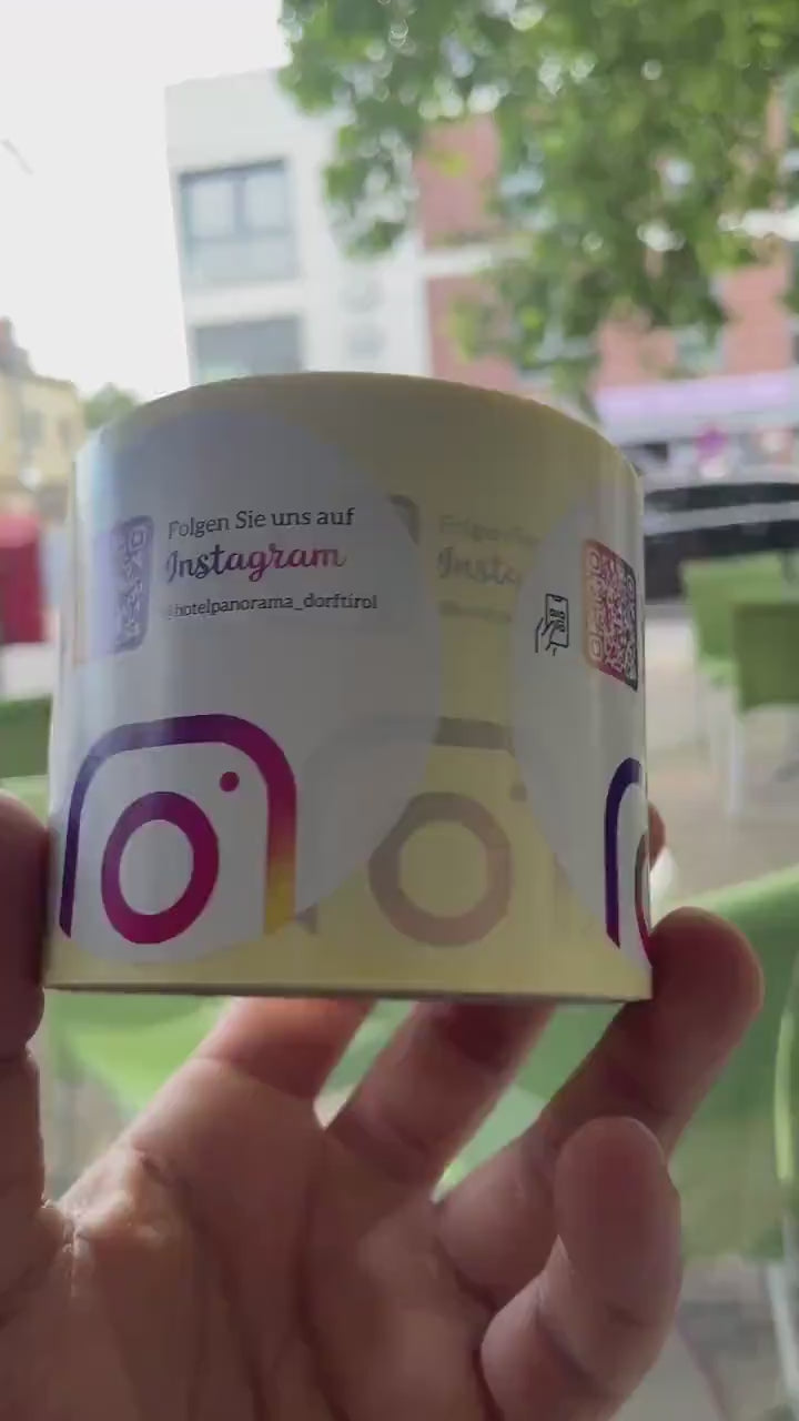 Instagram Follower QR-Code Sticker - Personalisierte Etiketten auf Rolle 4