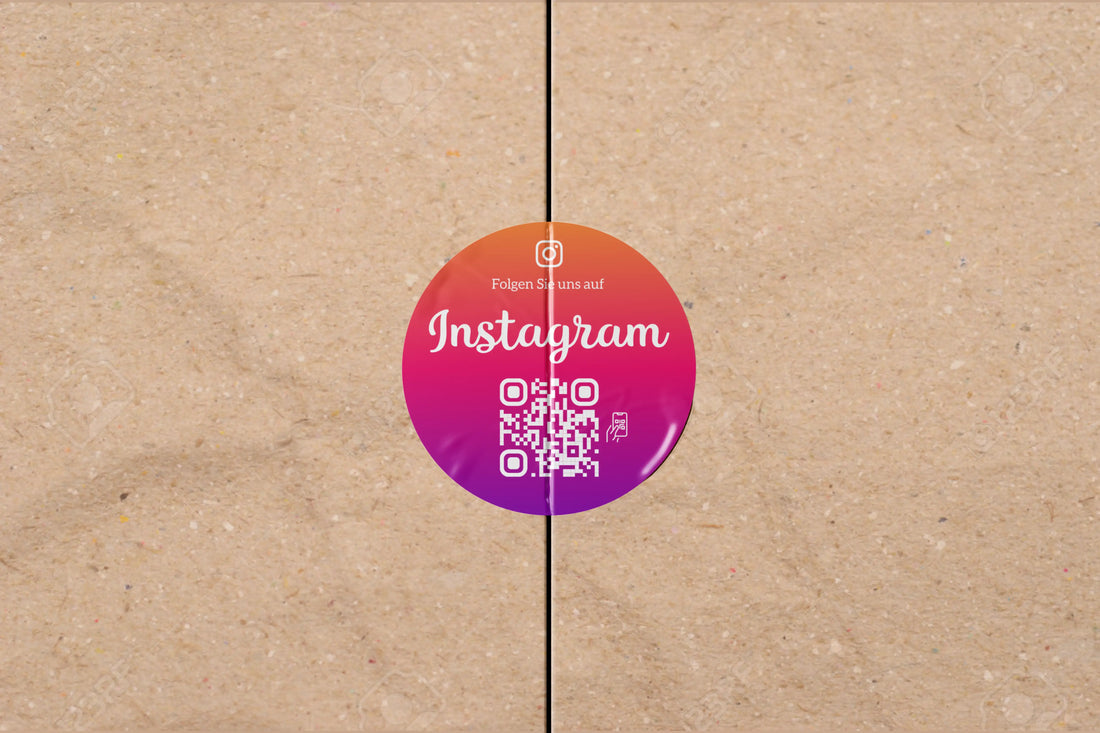 Instagram Follower QR-Code Sticker - Personalisierte Etiketten auf Rolle 2