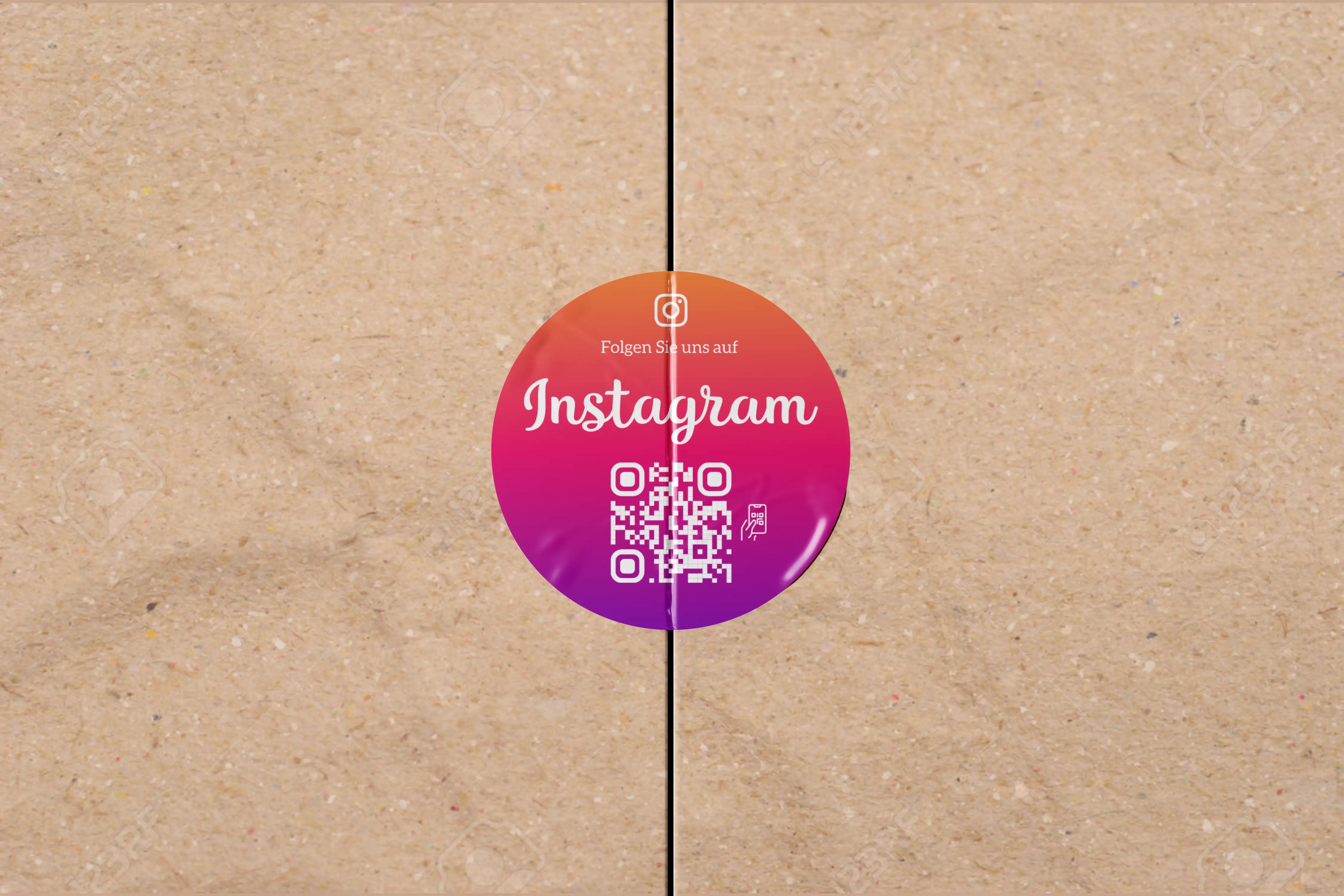 Instagram Follower QR-Code Sticker - Personalisierte Etiketten auf Rolle 2